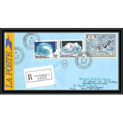 1161 lot de 4 Lettres avec cad différents Taaf terres australes Antarctic covers N°103 Signé signed recommandé
