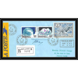 1161 lot de 4 Lettres avec cad différents Taaf terres australes Antarctic covers N°103 Signé signed recommandé