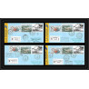 1163 lot de 4 Lettres avec cad différents Taaf terres australes Antarctic covers N°104 -1989 recommandé