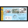 1163 lot de 4 Lettres avec cad différents Taaf terres australes Antarctic covers N°104 -1989 recommandé