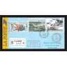 1163 lot de 4 Lettres avec cad différents Taaf terres australes Antarctic covers N°104 -1989 recommandé