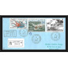 1163 lot de 4 Lettres avec cad différents Taaf terres australes Antarctic covers N°104 -1989 recommandé