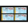 1164 lot de 4 Lettres avec cad différents Taaf terres australes Antarctic covers N°106A 1989 recommandé