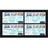 1165 lot de 4 Lettres cad différents Taaf terres australes Antarctic covers N°102 IGLOO 1988- Signé signed recommandé