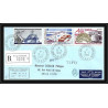 1165 lot de 4 Lettres cad différents Taaf terres australes Antarctic covers N°102 IGLOO 1988- Signé signed recommandé