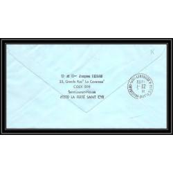 1165 lot de 4 Lettres cad différents Taaf terres australes Antarctic covers N°102 IGLOO 1988- Signé signed recommandé