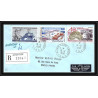 1165 lot de 4 Lettres cad différents Taaf terres australes Antarctic covers N°102 IGLOO 1988- Signé signed recommandé