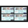 1167 lot 4 Lettres cad différents Taaf terres australes Antarctic covers N°96/99 Satellite 1988 espace space recommandé