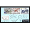 1167 lot 4 Lettres cad différents Taaf terres australes Antarctic covers N°96/99 Satellite 1988 espace space recommandé
