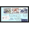 1167 lot 4 Lettres cad différents Taaf terres australes Antarctic covers N°96/99 Satellite 1988 espace space recommandé