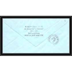 1168 lot de 4 Lettres cad différents Taaf terres australes Antarctic covers FLORE 1989 Signé signed betemp recommandé