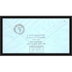 1169 lot de 4 Lettres avec cad différents Taaf terres australes Antarctic covers N° 139A 1988 Signé signed recommandé
