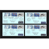 1170 lot de 4 Lettres cad différents Taaf terres australes Antarctic covers 1988 FAUNE Signé signed COMBET recommandé