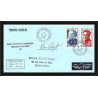 1171 lot de 4 Lettres cad différents Taaf terres australes Antarctic covers 1988 128 134-Signé signed BEQUET recommandé