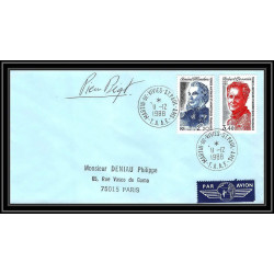 1171 lot de 4 Lettres cad différents Taaf terres australes Antarctic covers 1988 128 134-Signé signed BEQUET recommandé