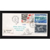 1173 lot de 4 Lettres cad différents Taaf terres australes Antarctic covers 95 Signé signed BEQUET 1988 recommandé