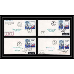 1177 lot 4 Lettres cad différents Taaf terres australes Antarctic covers bateau (bateaux ship) Signé signe recommandé