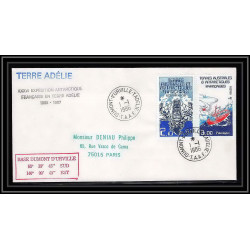 1177 lot 4 Lettres cad différents Taaf terres australes Antarctic covers bateau (bateaux ship) Signé signe recommandé