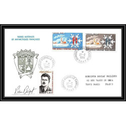 1178 lot 4 Lettres cad différents Taaf terres australes Antarctic covers Signé signed BEQUET 1984 betemp recommandé