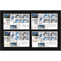 1179 lot 4 Lettres cad différents Taaf terres australes Antarctic covers 31 oiseaux (birds) Signé signed 1984 recommandé