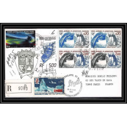 1179 lot 4 Lettres cad différents Taaf terres australes Antarctic covers 31 oiseaux (birds) Signé signed 1984 recommandé