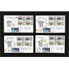 1180 lot 4 Lettres cad différents Taaf terres australes Antarctic covers 31 PHOQUES Signé signed 1984 seal recommandé