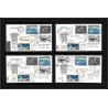 1181 lot de 4 Lettres avec cad différents Taaf terres australes Antarctic covers N° 31 BEL AFFRANCHISSSEMENT Signé signe