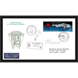 1184 lot de 4 Lettres avec cad différents Taaf terres australes Antarctic covers N° 78 1983 recommandé