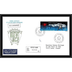 1184 lot de 4 Lettres avec cad différents Taaf terres australes Antarctic covers N° 78 1983 recommandé