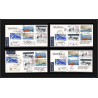 1185 lot 4 Lettres cad différents Taaf terres australes Antarctic covers bateau (bateaux ship) Signé signe recommandé