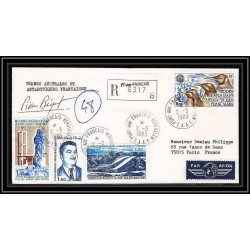 1186 lot 4 Lettres cad différents Taaf terres australes Antarctic covers PHILEXFRANCE 82 Signé signed BEQUET recommandé