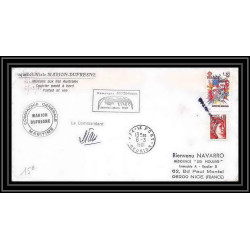 1206 paquebot marion dufresne md25 fibex 6/3/1981 TAAF Antarctic terres australes Lettre (cover) Signé signed