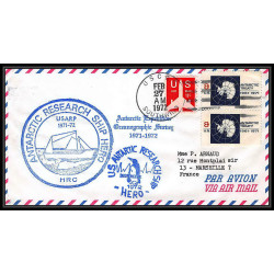 1206 usa enveloppe lettre cover ship hero 1972 antarctic