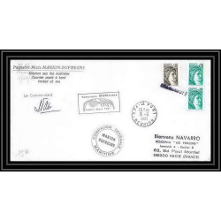 1207 paquebot marion dufresne md25 fibex 6/3/1981 TAAF Antarctic terres australes Lettre (cover) Signé signed