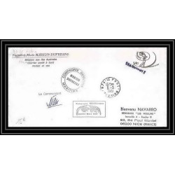 1208 paquebot marion dufresne md25 fibex 6/3/1981 TAAF Antarctic terres australes Lettre (cover) Signé signed