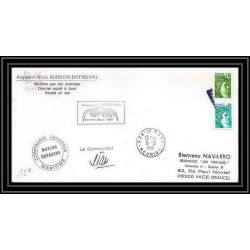1210 paquebot marion dufresne md25 fibex 6/3/1981 TAAF Antarctic terres australes Lettre (cover) Signé signed