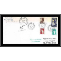 1214 operation strabon 82 marion dufresne 19/10/1982 TAAF Antarctic terres australes Lettre (cover) Signé signed