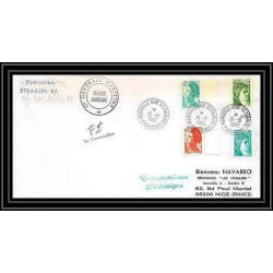 1215 operation strabon 82 marion dufresne 19/10/1982 TAAF Antarctic terres australes Lettre (cover) Signé signed