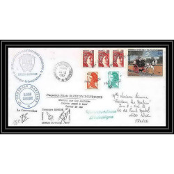 1218 campagne sinode 10 marion dufresne obl paquebot 1982 TAAF Antarctic terres australes Lettre (cover) Signé signed