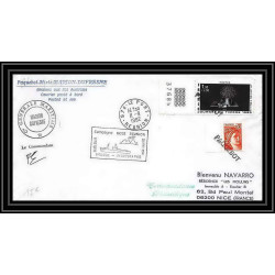 1220 campagne md32 reunion marion dufresne obl paquebot 1982 TAAF Antarctic terres australes Lettre (cover) Signé signed