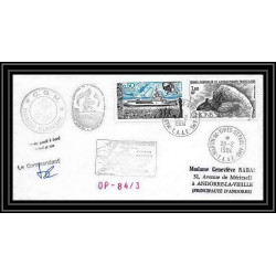 1225 campagne neoker 28/2/1984 marion dufresne TAAF Antarctic terres australes Lettre (cover) Signé signed