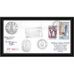 1229 campagne neoker vivies 28/2/1984 TAAF Antarctic terres australes Lettre (cover) Signé signed