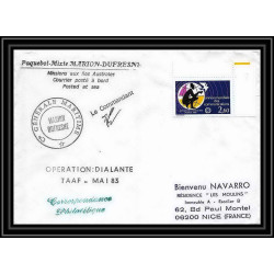 1253 opération dialante mai 1983 marion dufresne TAAF Antarctic terres australes Lettre (cover) Signé signed