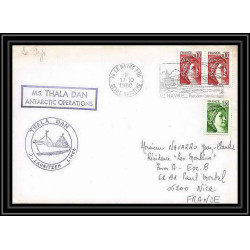 1266 thala dan 21/10/1980 TAAF Antarctic terres australes Lettre (cover)