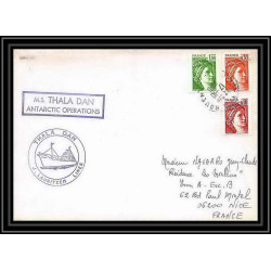 1269 thala dan 17/10/1980 TAAF Antarctic terres australes Lettre (cover)