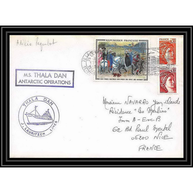 1272 thala dan 17/10/1980 TAAF Antarctic terres australes Lettre (cover)