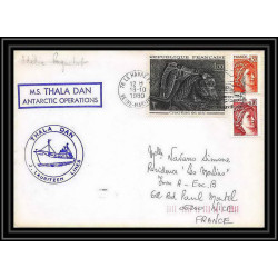 1275 thala dan 18/10/1980 TAAF Antarctic terres australes Lettre (cover)