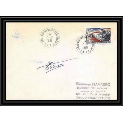 1301 kerguelen 7/7/1981 Signé signed TAAF Antarctic terres australes Lettre (cover)
