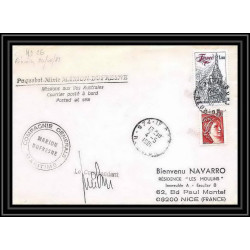 1304 marion dufresne la reunion 4/5/1981 Signé signed TAAF Antarctic terres australes Lettre (cover)