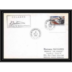 1317 zelande kerguelen Signé signed 29/5/1981 TAAF Antarctic terres australes Lettre (cover)